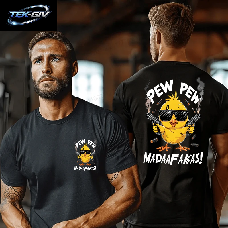 Herrenbekleidung Pew Pew Madafakas T-Shirt Männer Frauen T-Shirt Modemarke Kleidung T-Shirts Süßes Küken Lustiges Grafik-Freizeithemd