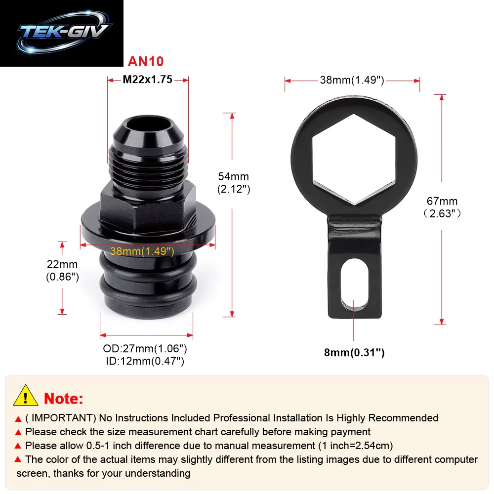 AN10 Aluminium-Schwenkschlauch-Endstück-Adapter Für Honda Acura D-Serie D15 D16 Armaturen, Block-Stecker-Adapter, Entlüftungsbeschläge