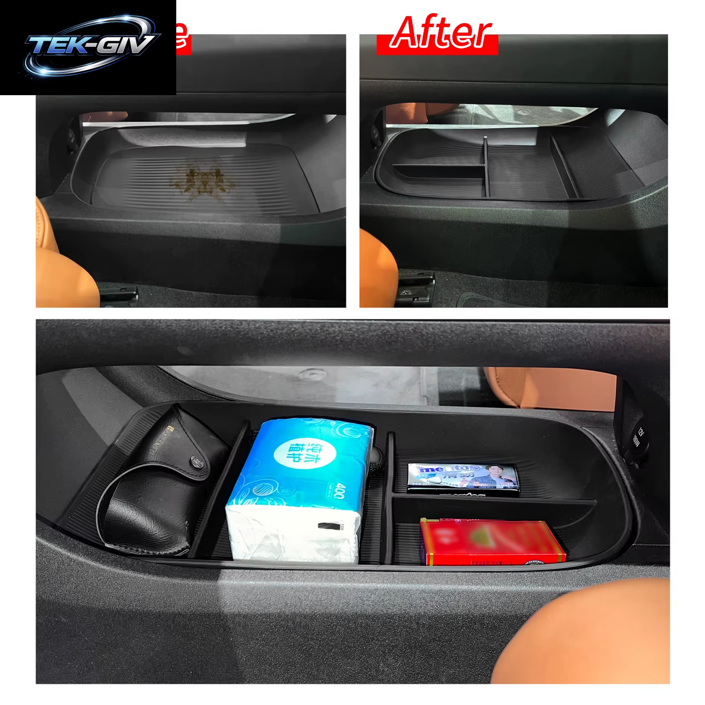 Für NIO ET5 2022-2024 Zentrale Armlehne Untere Schicht Lagerung Box Auto Center Konsole Fach Organizer Aufräumen Zubehör