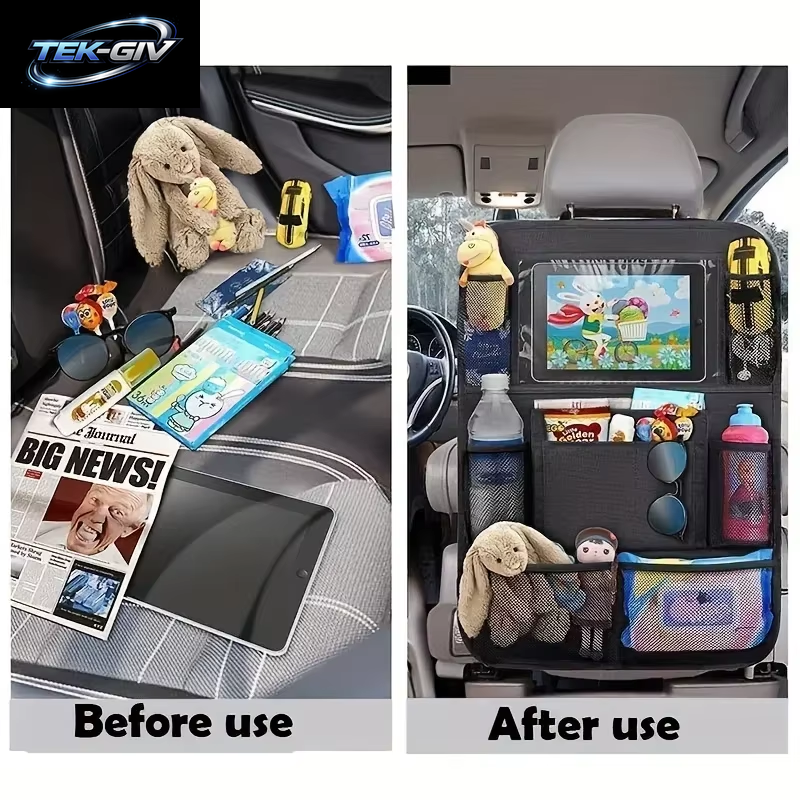 Auto-Rücksitz-Organizer Mit Touchscreen, Tablet-Halter, Automatischer Aufbewahrungstaschenschutz Für Reisen