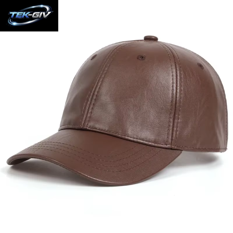 Unisex Einfarbig Leder Baseball Caps Frühling Und Herbst Outdoor Einstellbare Casual Hüte Hip Hop Hut Sonnenschutz Hut