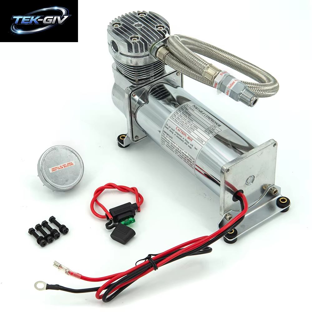 Universal Silber DC 12 V MAXPOWER 200 PSI OUTLET 1/4 Auto Luftfederung Kompressor/Pumpe Mit Zubehör
