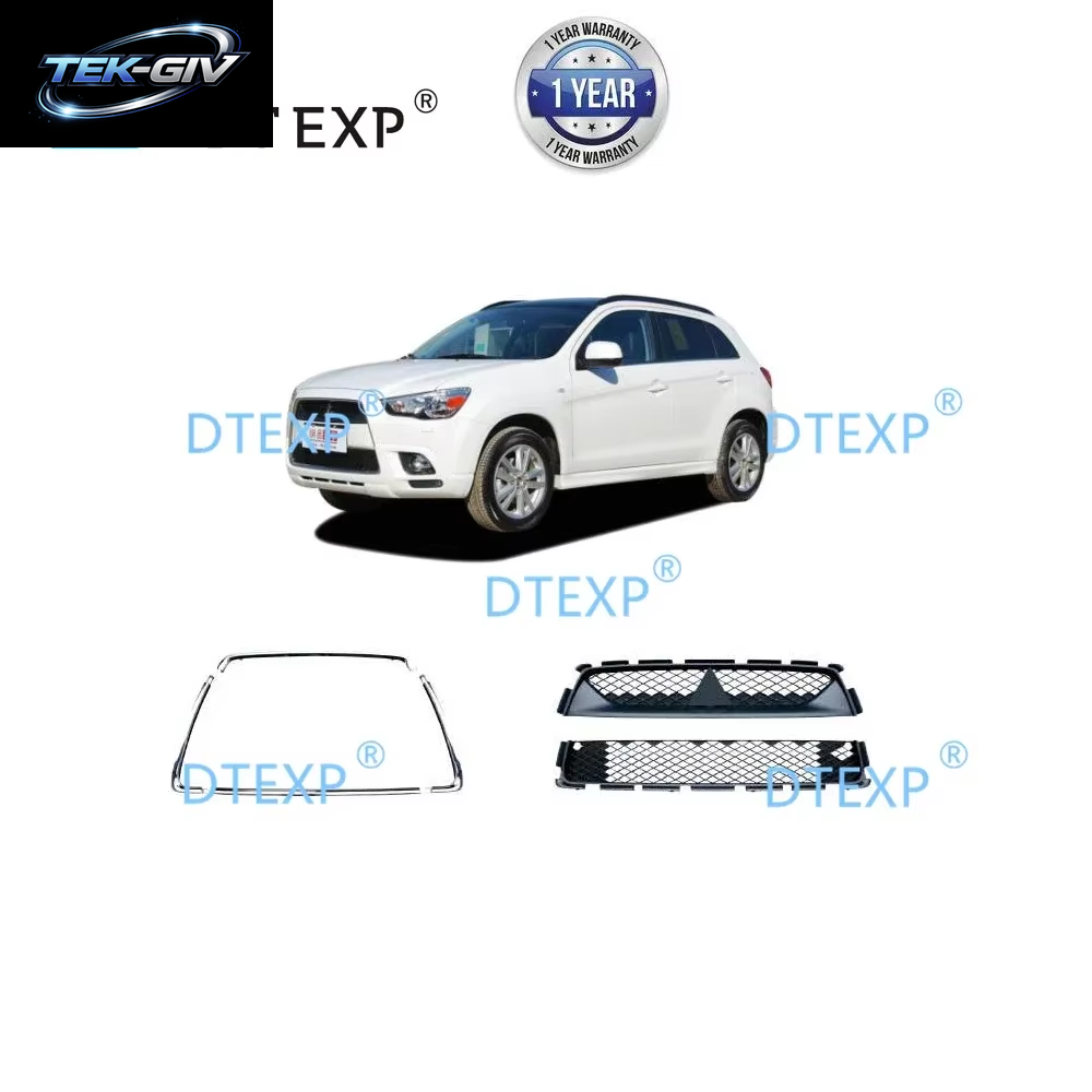 4 Stück Chrom-Kühlergrill Für ASX Rvr 2010–2012, Stoßstangennetz Für ASX GA00, Frontstoßstangen-Kühlernetze 6400 C962, 6400 C963