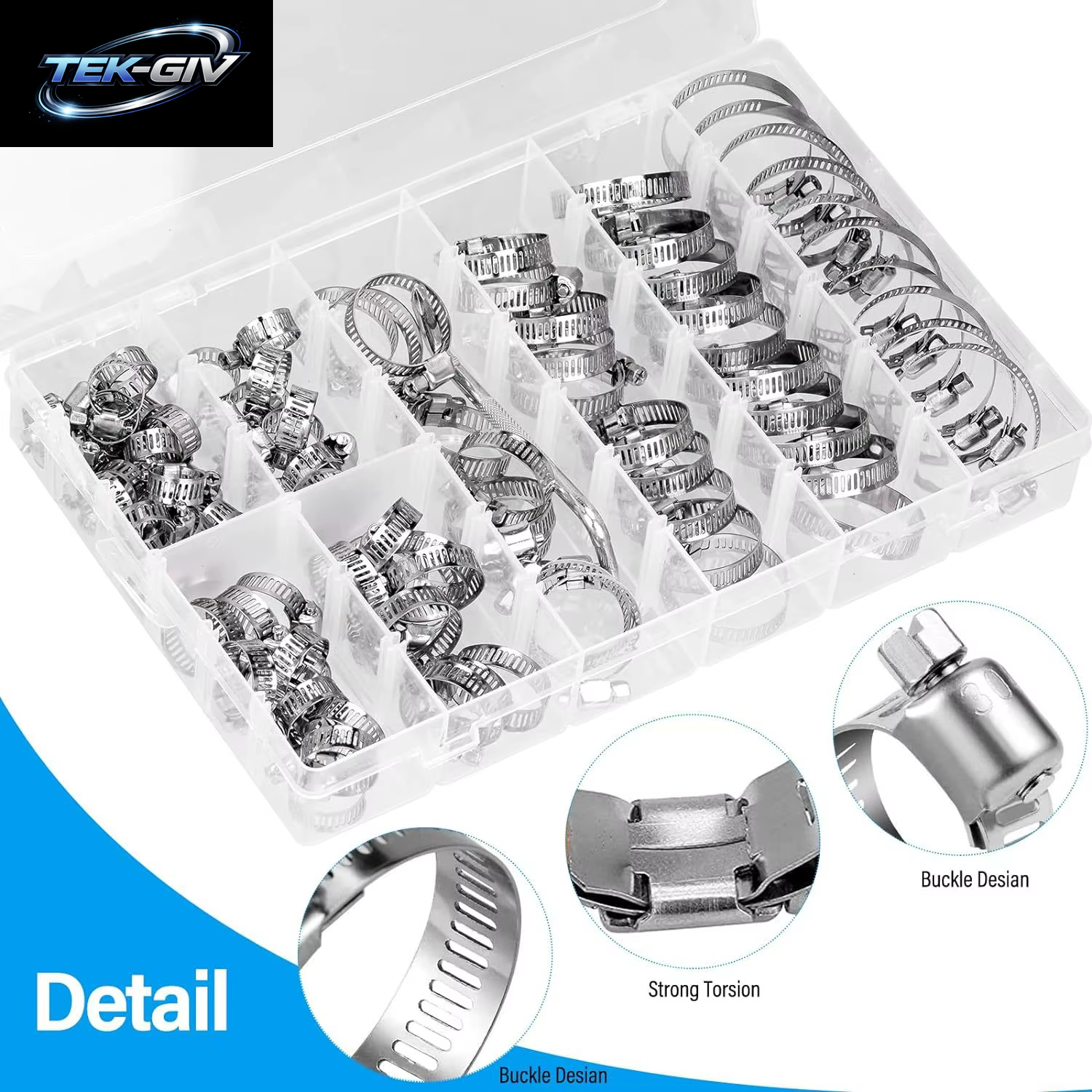 10 Stück Schlauchschellen Rohrschellen Edelstahl Hoop Clamp Schlauch 304 Edelstahl Automotive Rohre Clip Festes Werkzeug 8-25 Mm