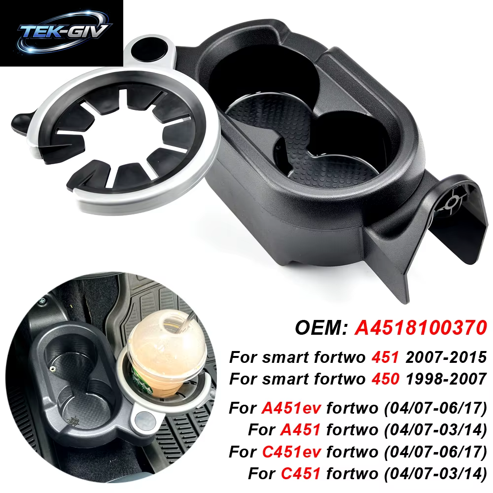 Für Mercedes Smart Fortwo 451 450 1998–2015, Auto-Getränkehalter, Getränkehalterung, Mittelkonsole, Doppelter Getränkehalter a 4518100370