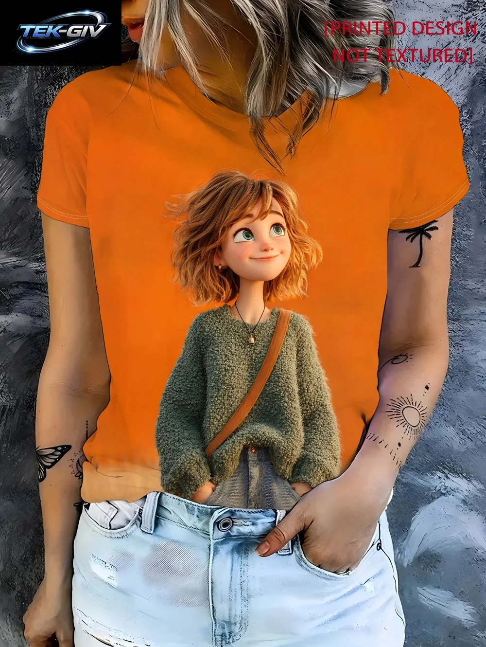 2026 Frühling Sommer Süßes Mädchen-Motiv T-Shirt Locker Sitzend Damen Lässig Lustige Grafik Streetwear Bequeme Kurzarm Damenbekleidung