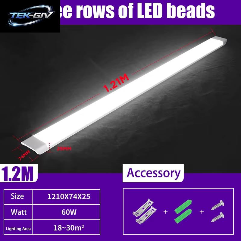 120CM Led Rohr Lichter 100W Led Lampen Bar 60CM Küche Unter Schrank Lampe Für Lager Büro Hause Kommerziellen Decke Wand Licht