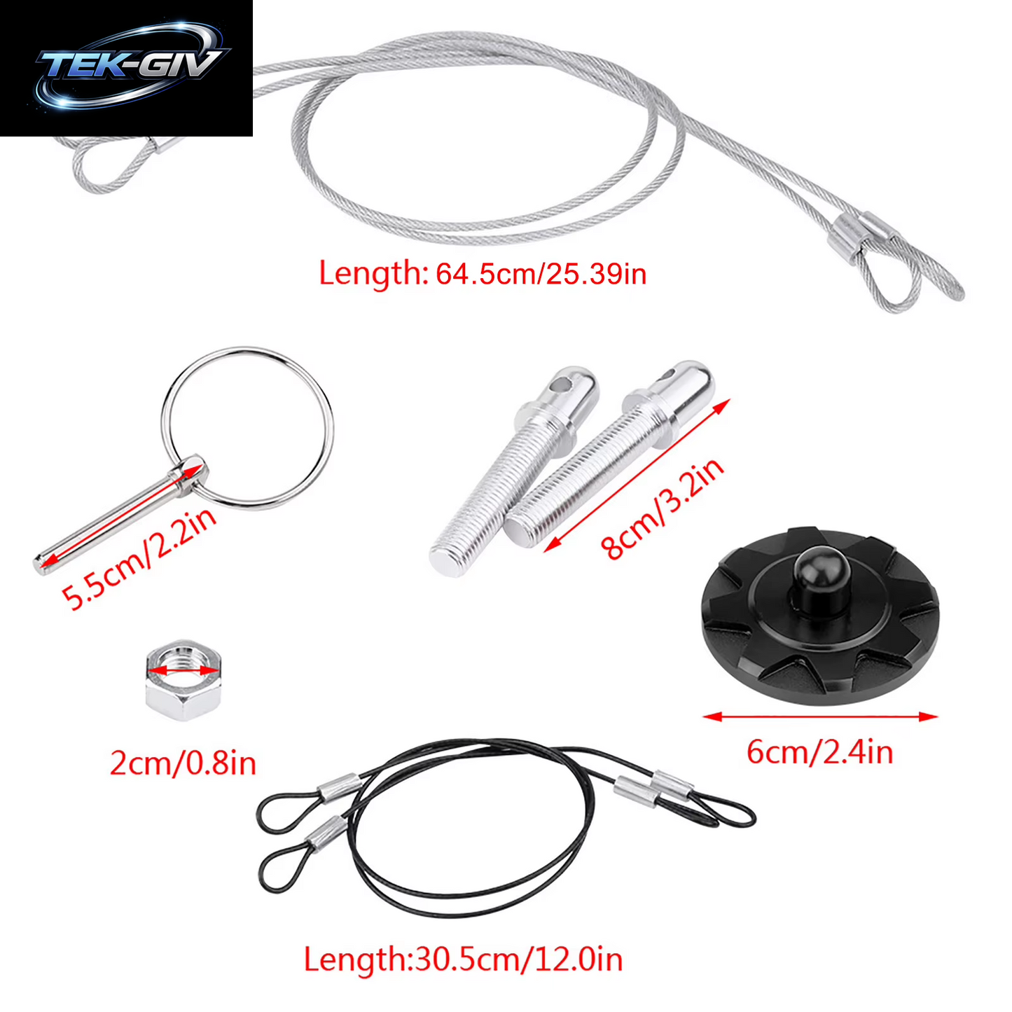 CNC Aluminium Legierung Autorennen Haube Pin Lock Aussehen Kit Universal Haube Schloss Haube Pin Lock Aussehen Kit Renn Haube Pin Lock