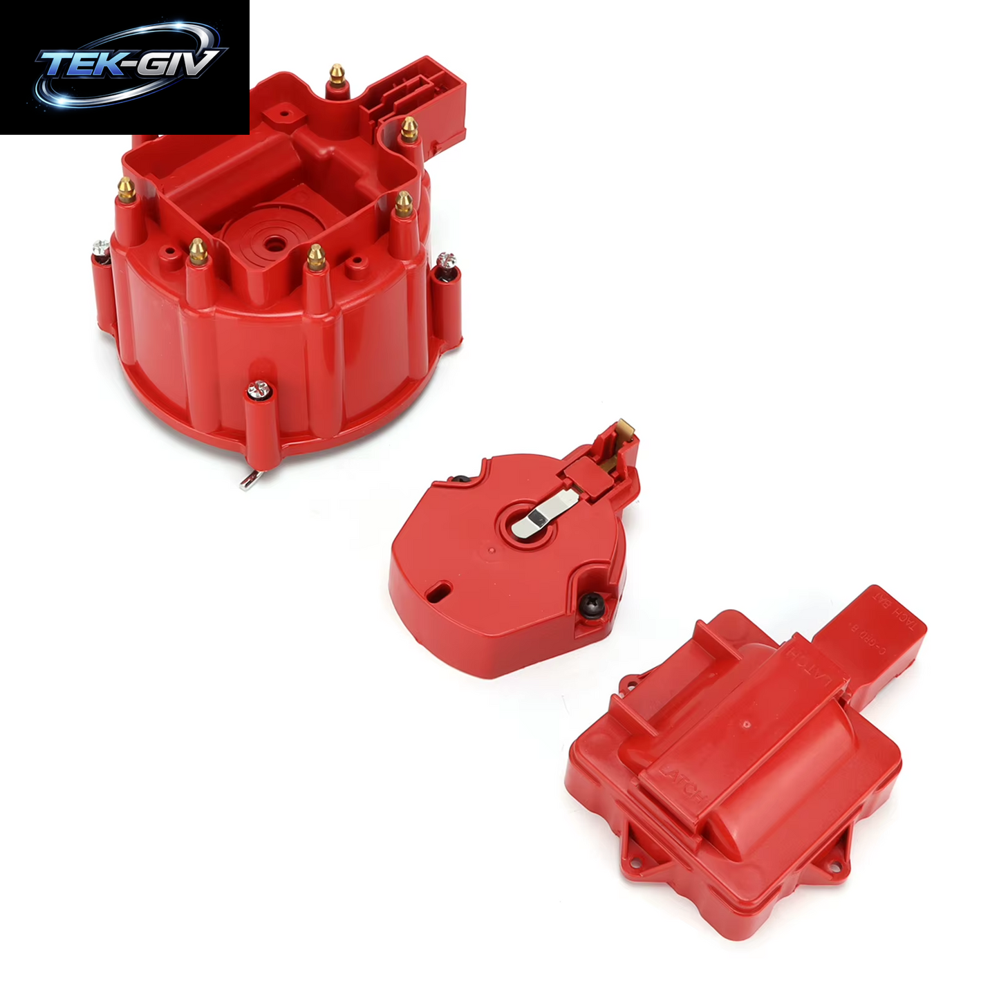 Auto Verteiler Deckel Mit Spulen Rotor Rot Ersatz Für Chevy V8 265 283 307 327 350 383 396 400 402 427 454 472 502 Motor
