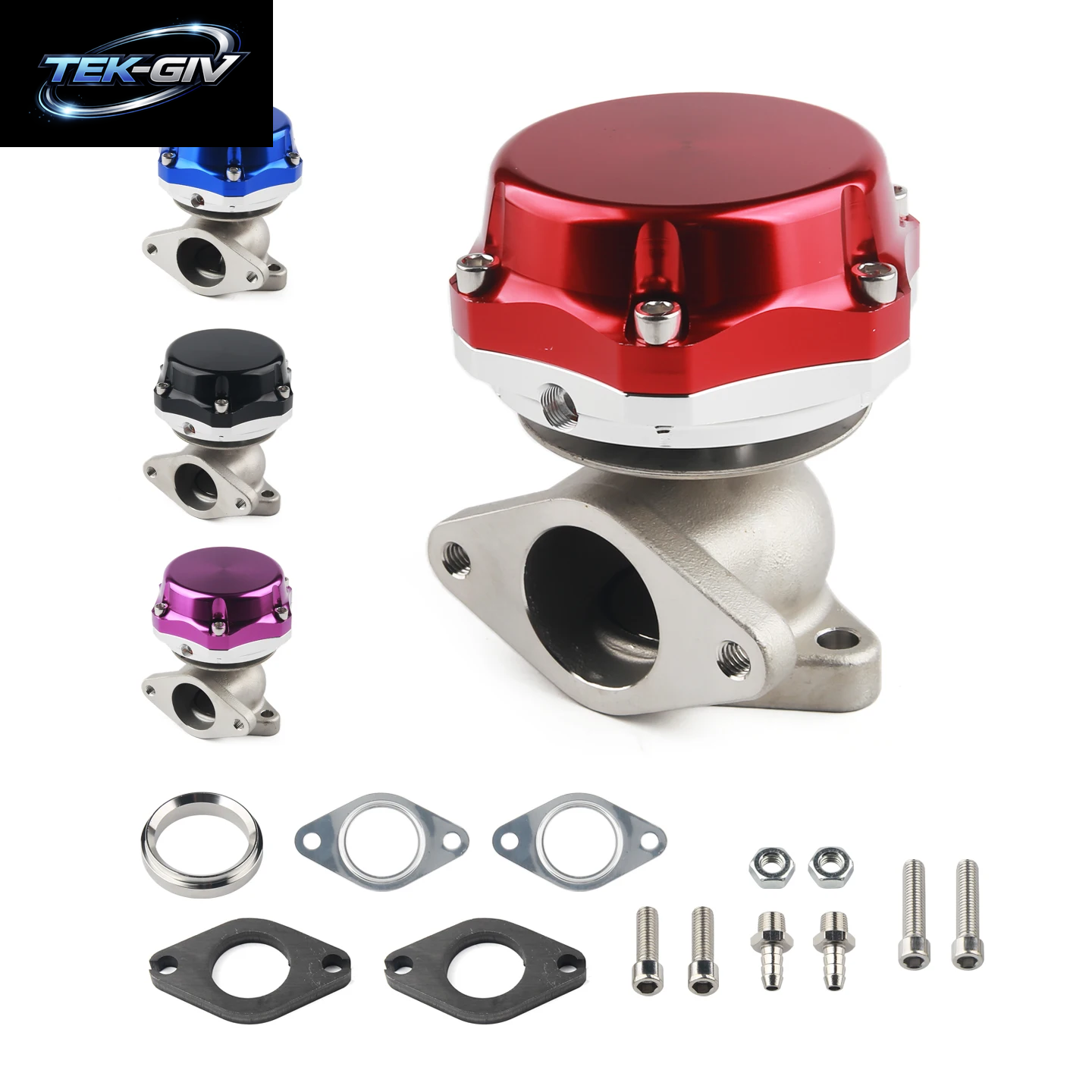38 Mm Externes Turbo-Abgaskrümmer-Wastegate Mit Dump-Ring 14 PSI Schwarz/Rot/Lila/Blau