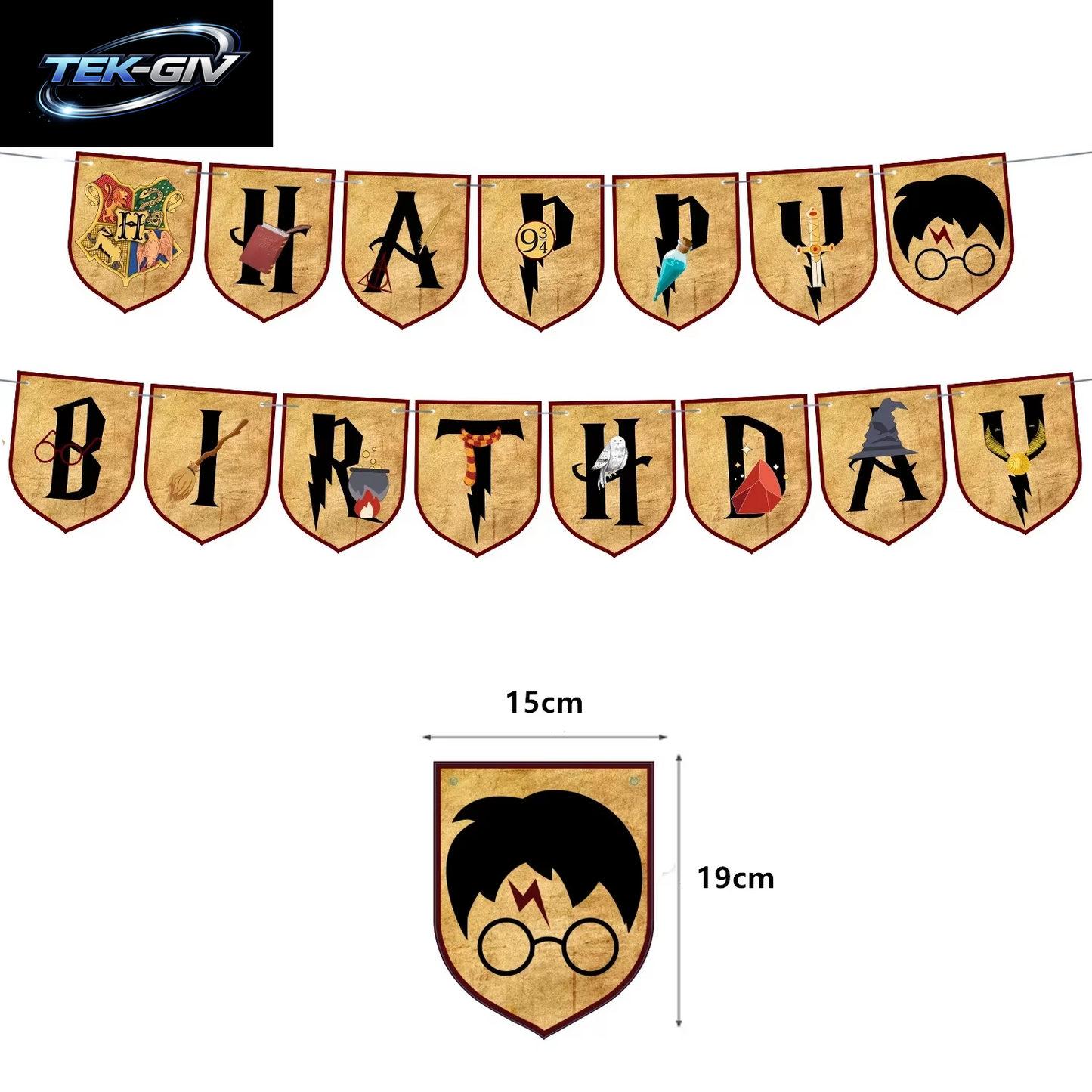 Harry Potter Ballon Hogwarts Hintergrund Eule Schule Happy Birthday Banner Party Dekoration Tortendekoration Einweg-Tischgeschirr