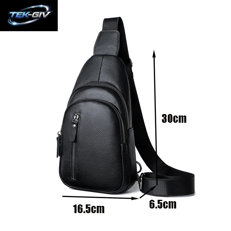 100% Echtes Leder Männer Brust Tasche Männlichen Schulter Tasche Messenger Tasche Lässige Umhängetasche Mode Männer Reinheit Handtasche