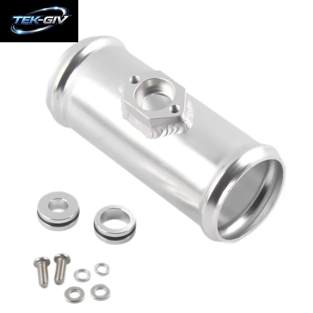 2,5" 63Mm Aluminium-Flanschrohr Mit Adapter Passend Für Jetta Golf Beetle A4 MK4 1.8T Kartensensorflansch