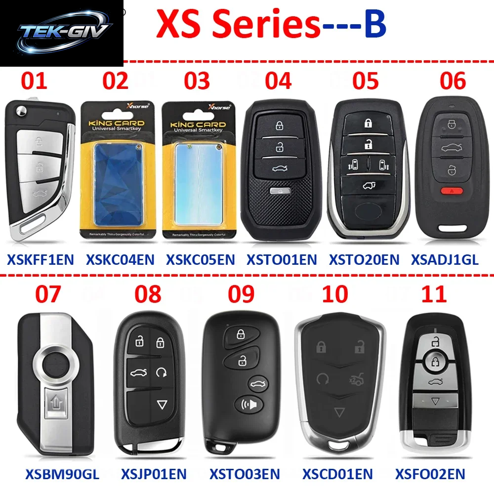 Xhorse Original XS XE XN XK Serie VVDI Universal Smart / Super / Wireless / Wire Remote Key Englische Version Für VVDI Key Tool