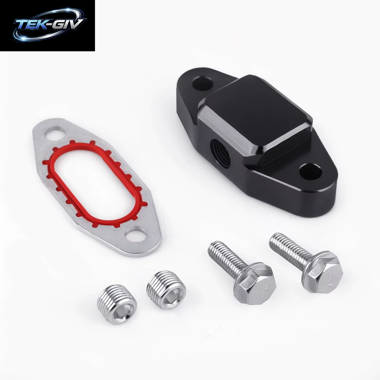 LS Motorölkühler-Bypass-Abdeckungsblockplatte, Passend Für Gen Iii/Iv-Motoren, Ersetzt OE12577903 Für Chevy/Gmc Mit 2X1/8" Npt-Anschlüssen
