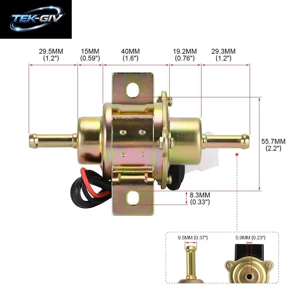 12V Universal Niederdruck 3-5 Psi Benzin Oder Diesel Elektrische Kraftstoff Pumpe Für Kubota Yanmar Cub Kadett EP500-0 EP-500-0 FP7901-017