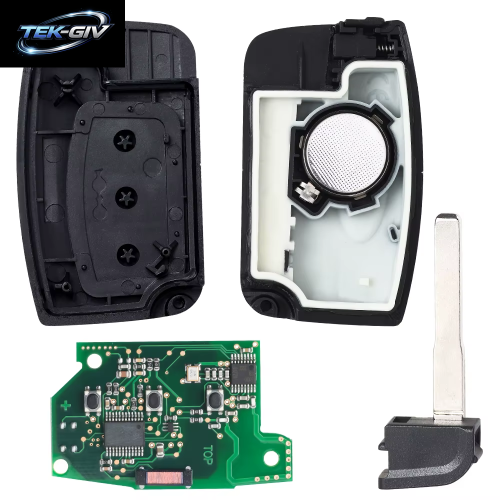 KEYECU 3M5T15K601-DC/DB Keyless Go Für Ford C-Max Focus MK2 Kuga Mondeo Galaxy 2007 2008 2009 2010 Smart Remote Key 433,92 Mhz
