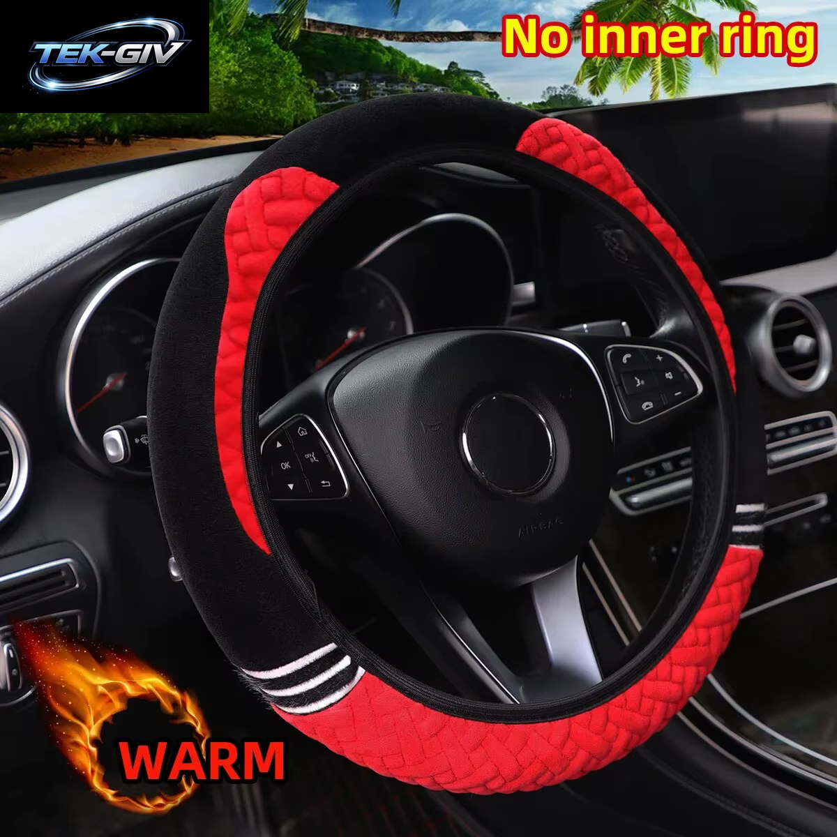Handwarmer Plüschbär Cartoon Katze Auto Ohne Innenring Lenkradbezug Automotive Supplies 14,5-15 ZOLL