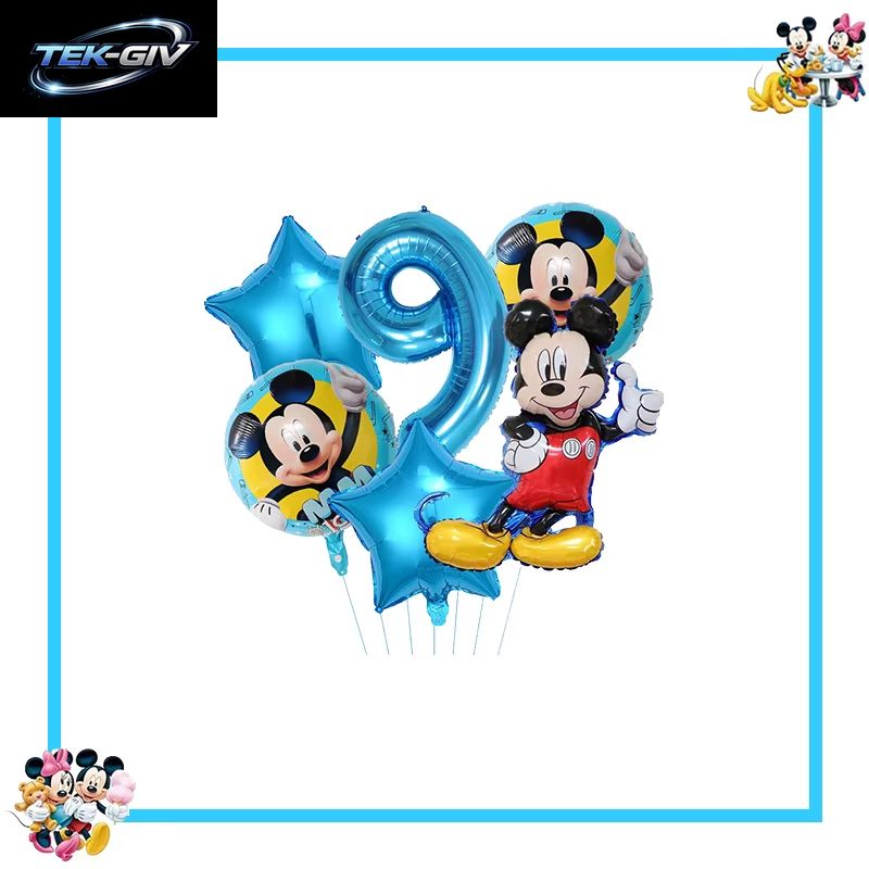 Mickey Mouse Geburtstag Party Dekoration Geschirr Candy Box Banner Tischdecke Hintergrund Ballon Für Kinder Geburtstag Party Supplies