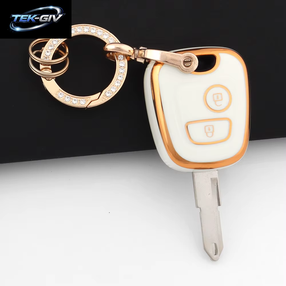Rosa TPU Auto Fernbedienung Smart Key Fall Abdeckung Shell Fob Schlüsselbund Für Peugeot 107 206 207 307 Für Citroen C1 C2 C3 C4 Für Toyota Aygo
