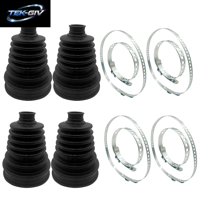 4 Satz Silikon Konstant Geschwindigkeit CV Boot Joint Staub Kit CV Gelenk Klemmen Band Hochwertige Gummi CV Boot Anti-Aging Verschleiß Festigkeit