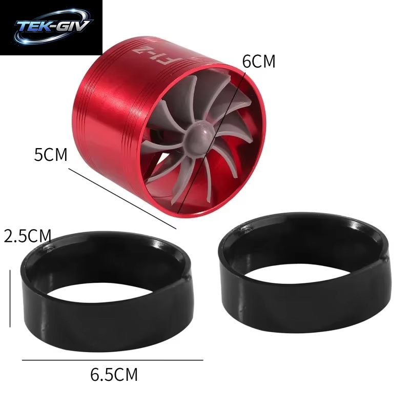 Auto Turbine Kompressor Turbolader Einzel Doppel Luftfilter Ansaug Ventilator Kraftstoff Gas Saver Kit Auto Ersatzteil