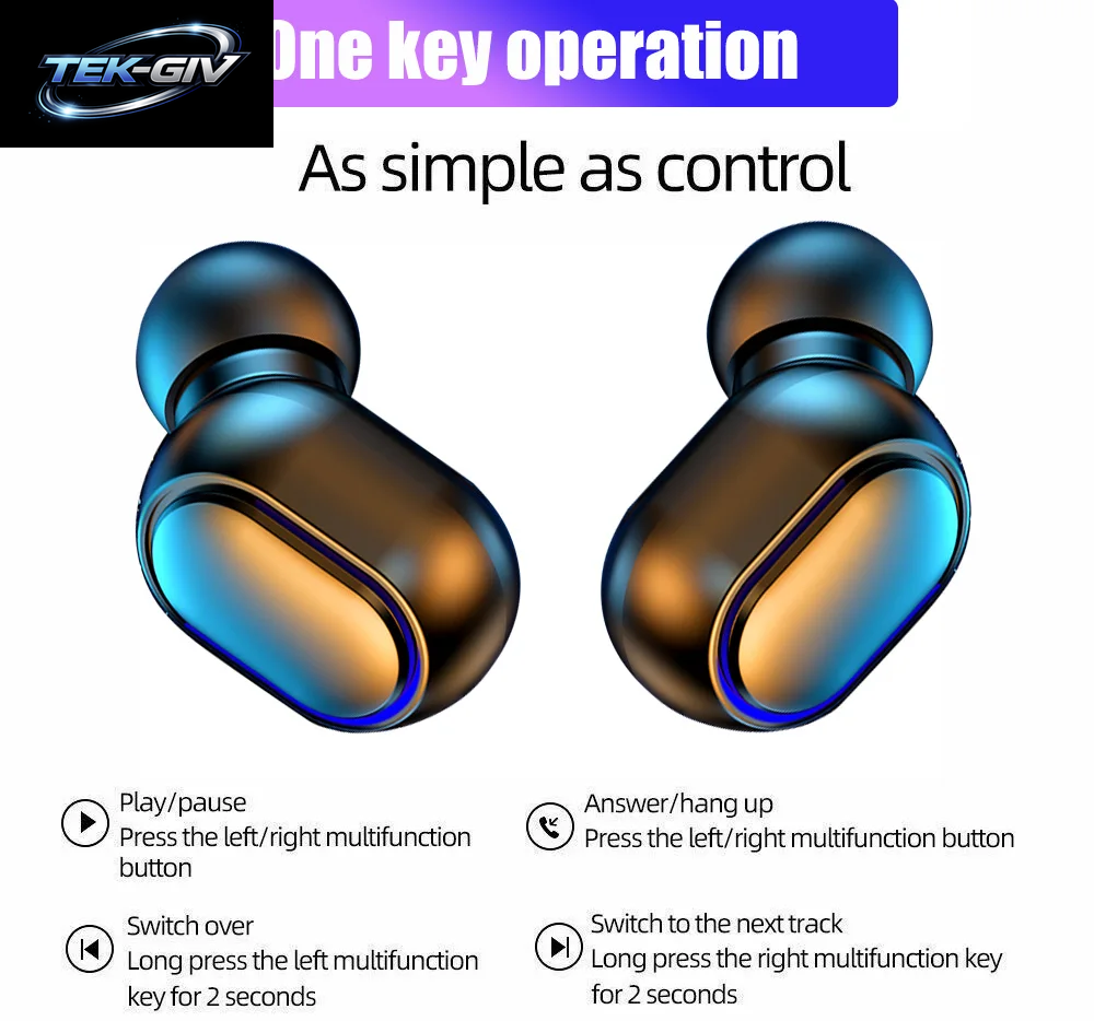 E7S TWS Drahtlose Kopfhörer Bluetooth Kopfhörer Steuerung Sport Headset Wasserdichte Mikrofon Musik Kopfhörer Arbeit Auf Alle Smartphones