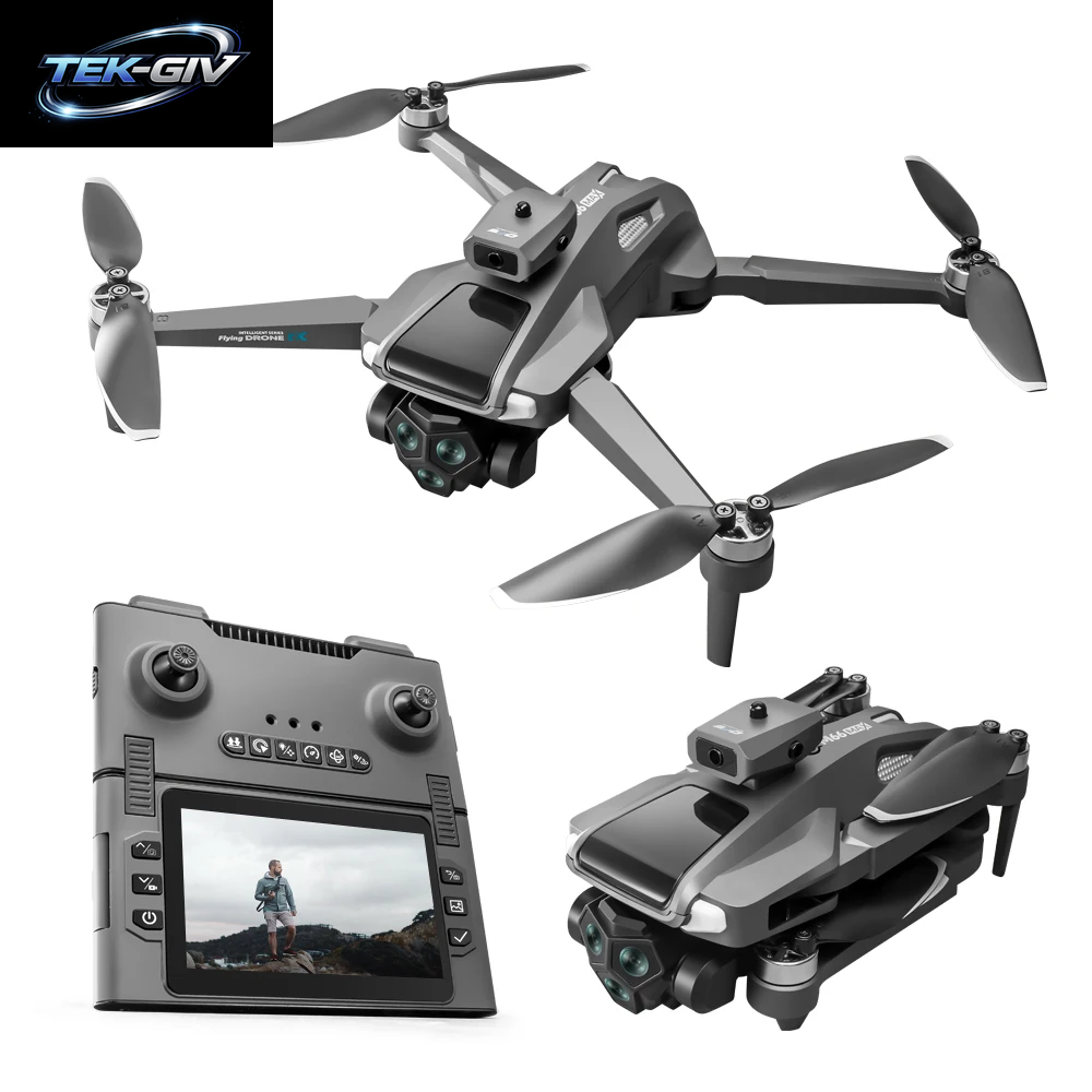 2025 Neue M66 Max 4K Dual-Kamera-Drohne Mit Faltbarem Bildschirm, 10 Km Flugbereich, GPS, Automatische Rückkehr, Bürstenloser Motor, Rc-Quadcopter