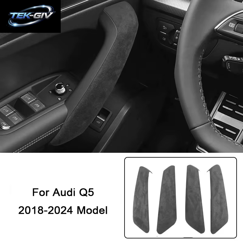 Für LHD Audi Q5 2018 2019 2020 2021 2022 2023 2024 Italienische Wildleder-Verkleidungen Innenraum-Verzierungen Für Türen, Schaltwippen, Mittelkonsole