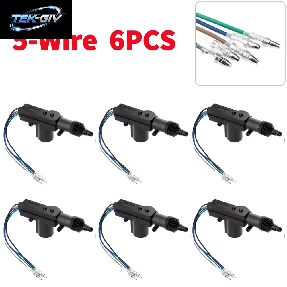 1-10PCS 2/5 Draht Universal Auto Elektrische Antrieb Fernbedienung Zentrale Türschloss 12V Heavy-Duty Locking System Einzigen Pistole Typ Kit