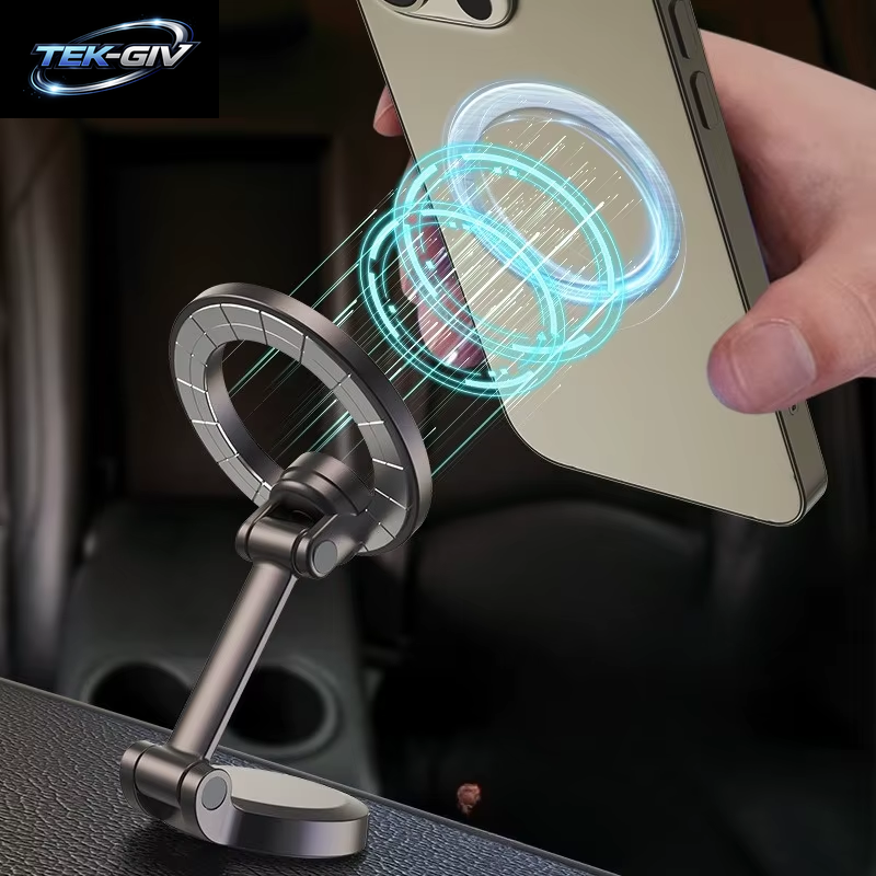 360 ° Rotierender Magnetischer Autotelefonhalter, Faltbare Armaturenbretthalterung Für Alle Smartphones, Unterstützung Für Mobile Auto-Navigation