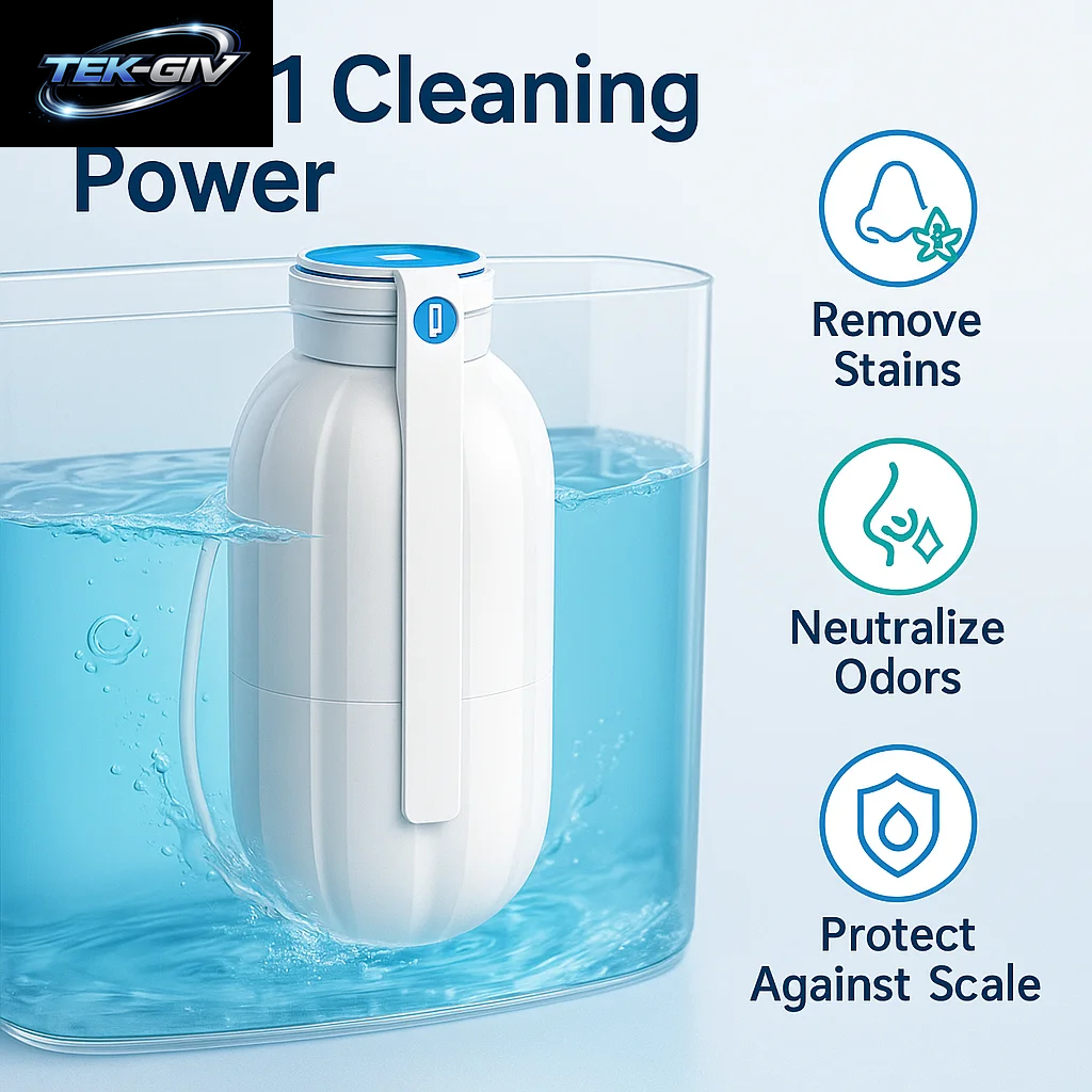 1 X Automatische Toilettentank-Reinigungsflasche, Freihändiger Blauer Flüssigkeitsspender, Tiefenreinigung Und Desodorierende Toilettenschüssel, Langlebig