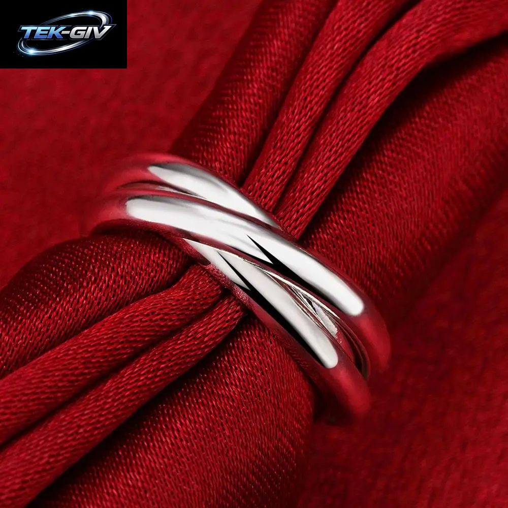 925 Sterling Silber Drei Runde Frauen Ringe Edler Schmuck Großhandel Trend Produkte Angebote Mit Chshine Schmuck