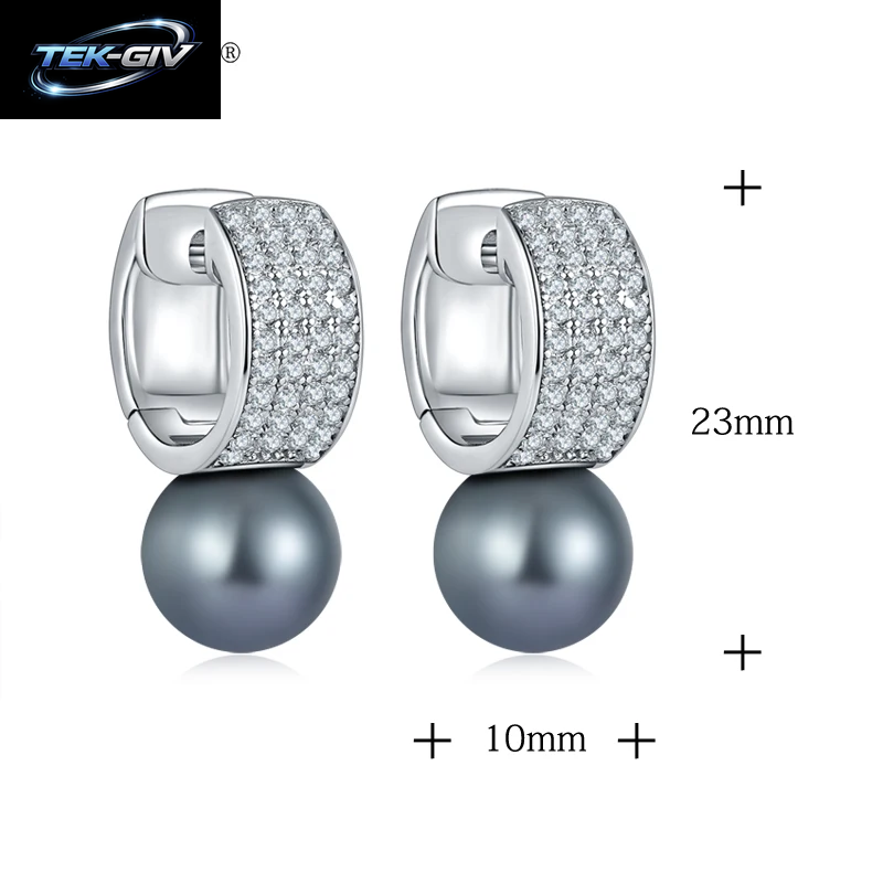 Laya 925 Sterling Silber Mode Süße Perle Klar Cubic Zirkon Ohrringe Für Frauen Hochzeit Elegante Luxus Original Schmuck