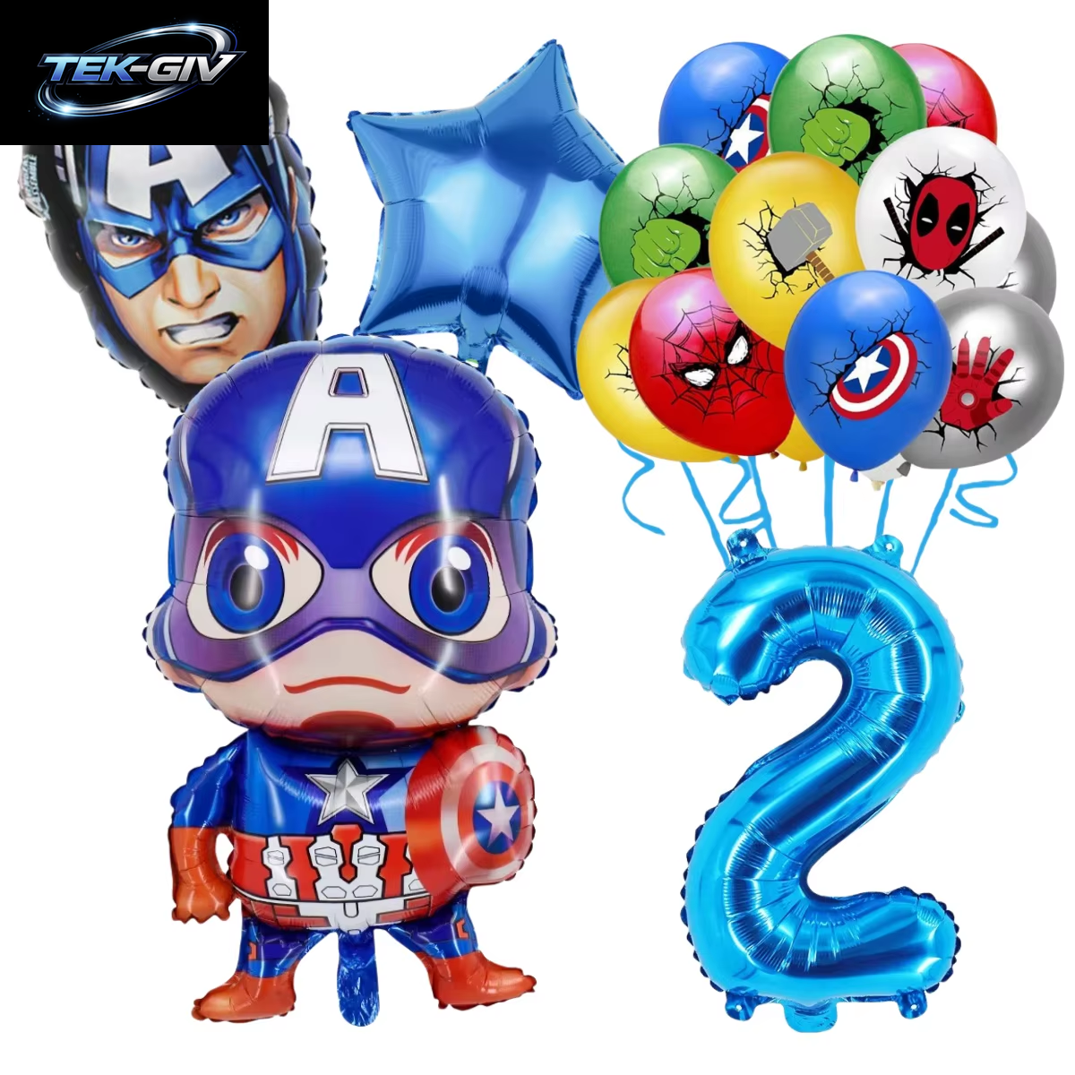 The Avengers Marvel Superheld Hulk Spider-Man Iron Man Ballon Latex Digitalballon Geburtstagsparty Babyparty the Avengers