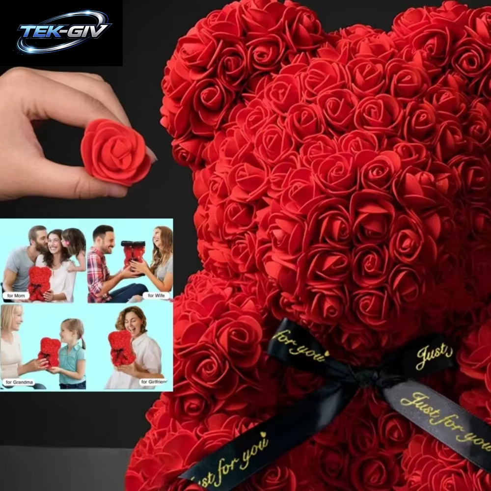 Künstliche Blume, Ewige Rose, Teddybär Für Mama, Muttertag, Geburtstag, Valentinstag, Jahrestag, Geschenke Und Dekoration, Miniaturen