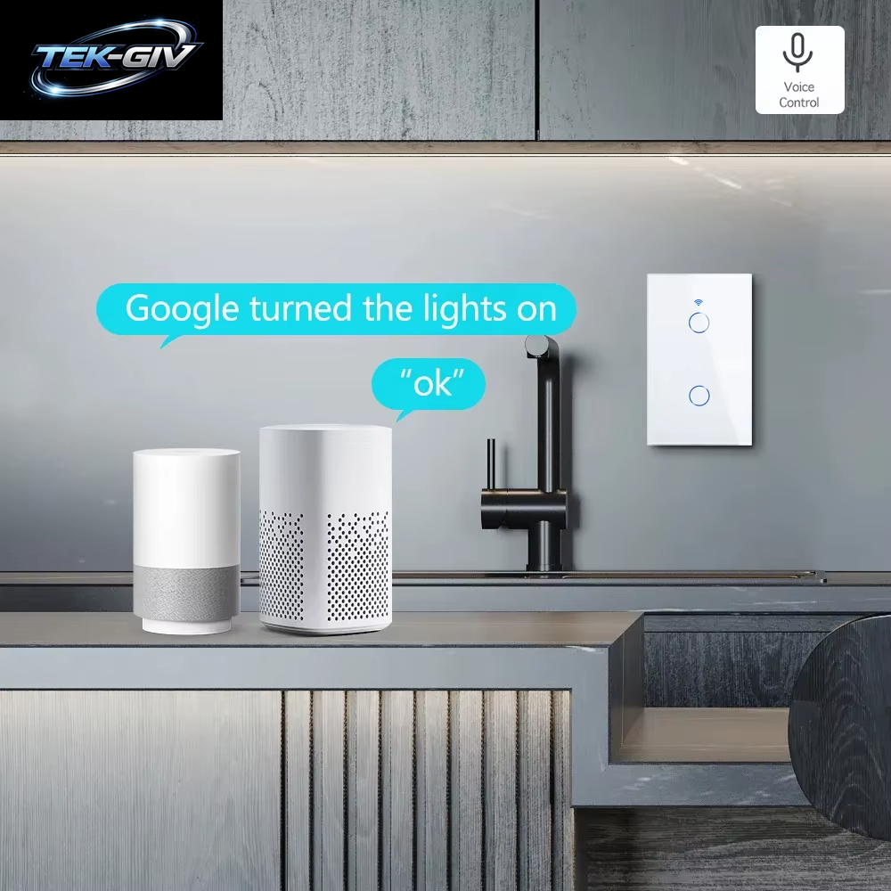Tuya Smart Switches UNS RF433 1/2/3 Gang Kein Neutralleiter Touch Sensor LED Licht Wifi Wand Schalter Smart Home Alexa Google Hause