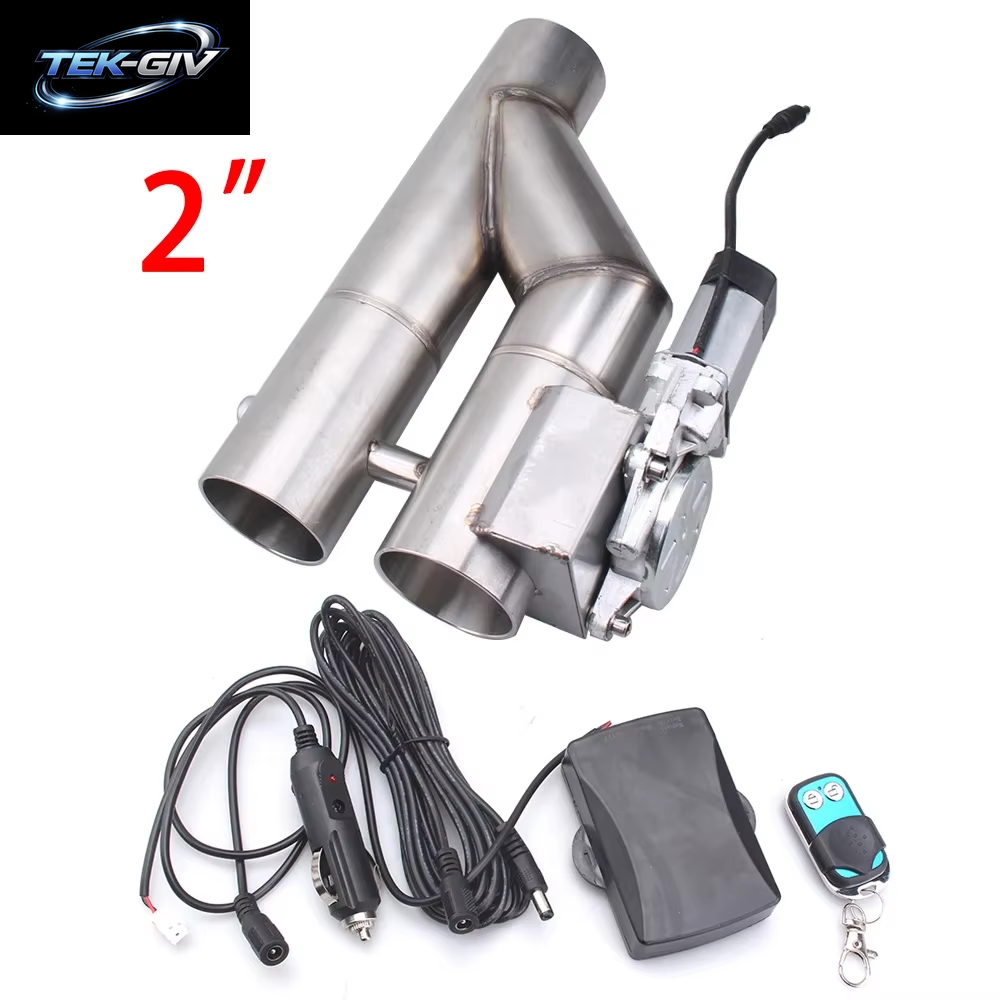 Universal 2 " 2,25'' 2,5'' 3" Doppelventil Elektrische Auspuff Cut Out Ventil Auspuffrohr Schalldämpfer Kit
