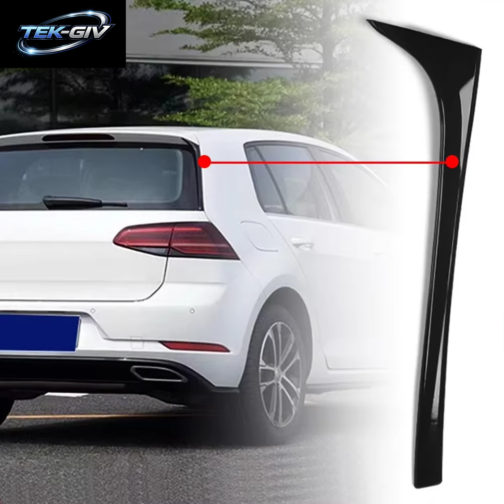 Für VW Golf 7 7,5 MK7 MK7,5 2014-2018 Glänzend Schwarz ABS Hinten Fenster Seite Stamm Spoiler Canard Canards Splitter Zubehör