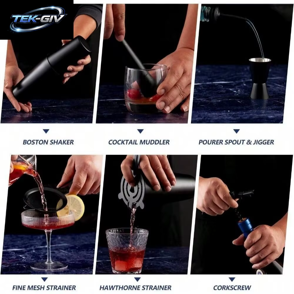 Cocktail-Shaker-Set, Bar-Set, Cocktail-Set Zum Mischen Von Getränken, Professionelle Bar-Werkzeuge Und Bar-Werkzeuge Für Getränke Zu Hause, Barkeeper-Set