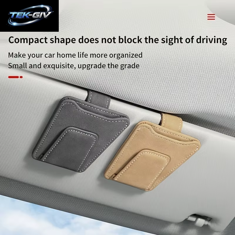 Sonnenbrillenhalter Für Auto-Sonnenblende, Wildleder, Brillen, Brillenaufhänger, Clip, Auto-Sonnenbrillenhalter, Ticket-Karten-Clip, Zubehör