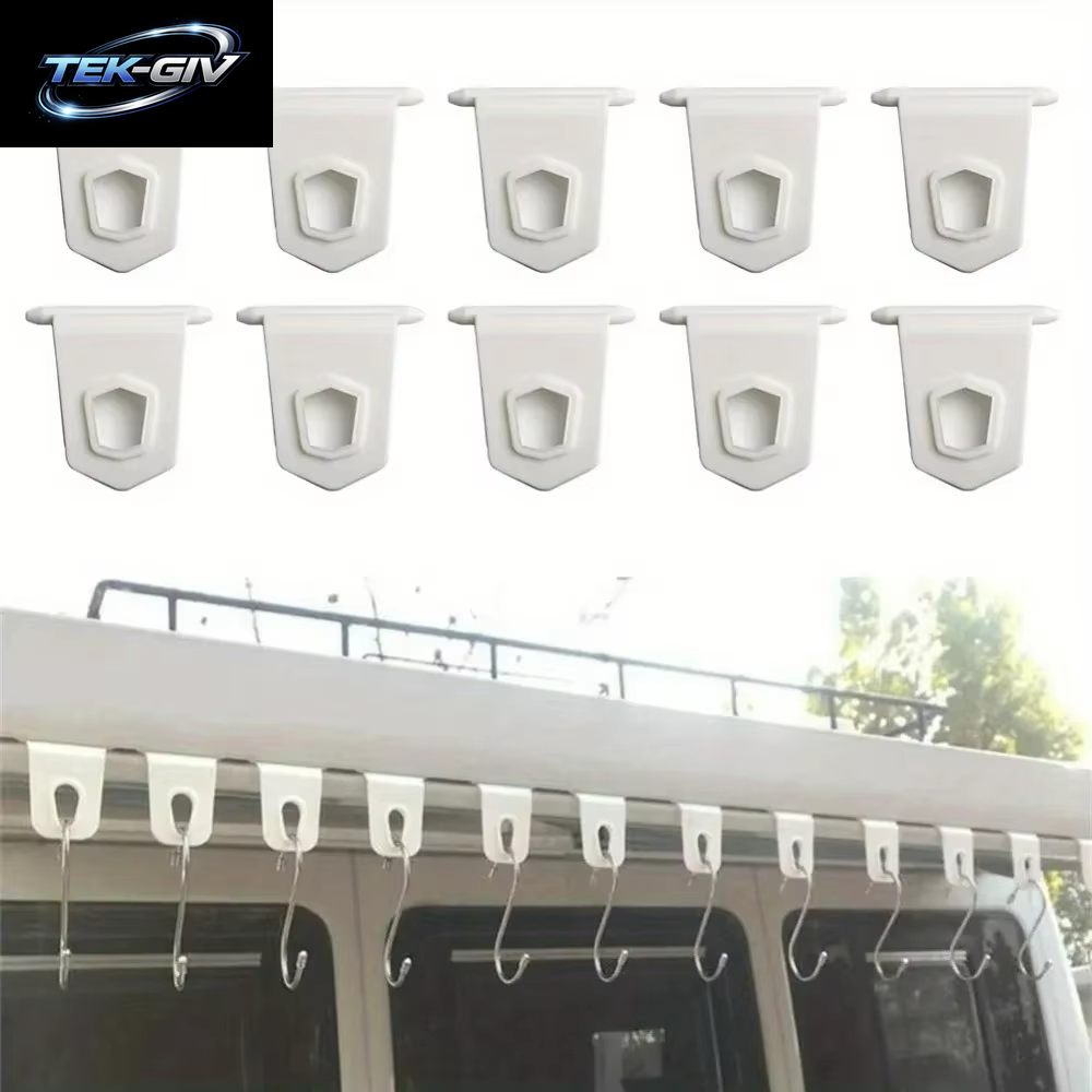 10 Stück Weiß/Schwarz Universal Markise Kleiderhaken Racks Für RV Camper Caravan Party Lichthalter RV Markisenhaken Zubehör