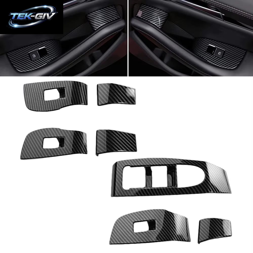 ABS Auto Innentür Armlehne Panel Fenster Schalter Lift Tasten Abdeckung Trim Für Mazda 3 Limousine Fließheck CX-30 2020-2023 LHD