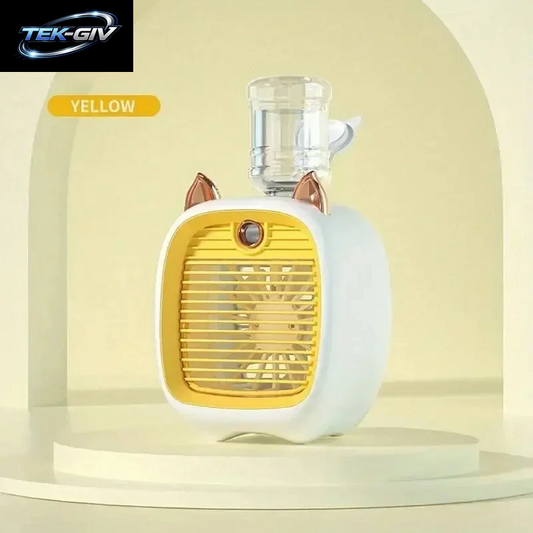 TINSOL Usb-Mini-Klimaanlagenventilator, Luftbefeuchter, Tischventilator, Elektrisch, 1200 Mah, Klimaanlage Mit Drei Gängen, Kühlventilator