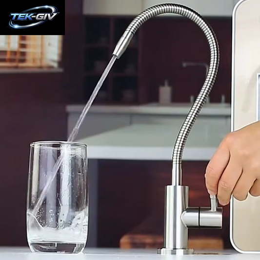 1/4 Zoll Küchenwasserfilterhahn, Flexibler Trinkhahn, Wasserreiniger, Wasserhahn, Küchenarmatur Aus Edelstahl 304