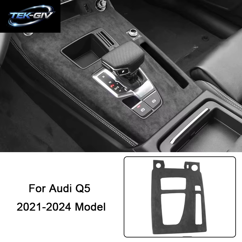 Für LHD Audi Q5 2018 2019 2020 2021 2022 2023 2024 Italienische Wildleder-Verkleidungen Innenraum-Verzierungen Für Türen, Schaltwippen, Mittelkonsole