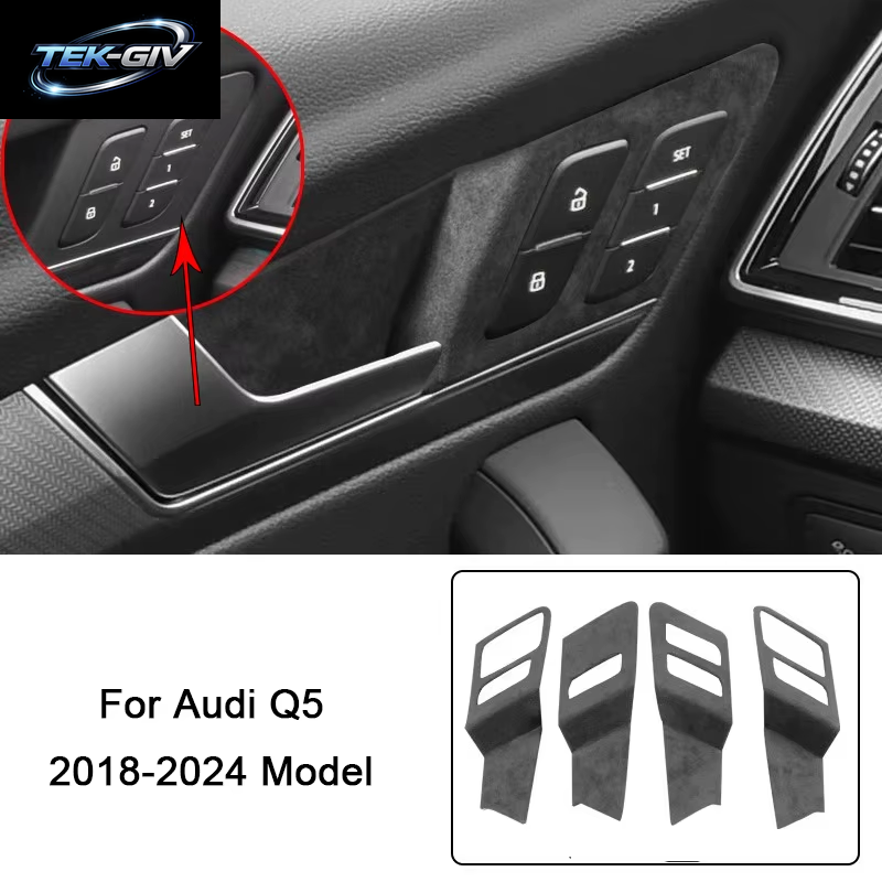 Für LHD Audi Q5 2018 2019 2020 2021 2022 2023 2024 Italienische Wildleder-Verkleidungen Innenraum-Verzierungen Für Türen, Schaltwippen, Mittelkonsole