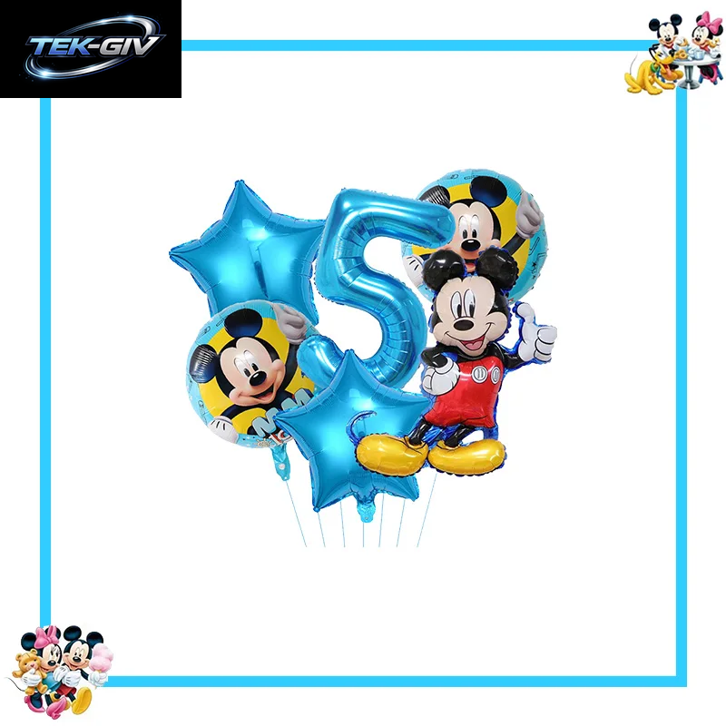 Mickey Mouse Geburtstag Party Dekoration Geschirr Candy Box Banner Tischdecke Hintergrund Ballon Für Kinder Geburtstag Party Supplies