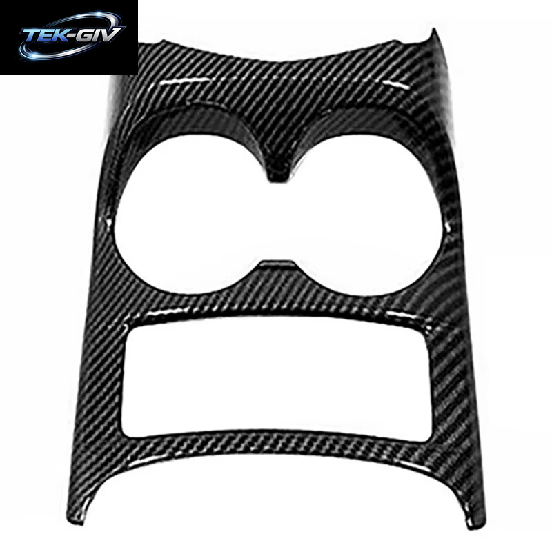 Auto Carbon Fiber Vorne Sitz Center Control Wasser Flasche Tasse Halter Abdeckung Trim Für Nissan Qashqai J11 2014-2020