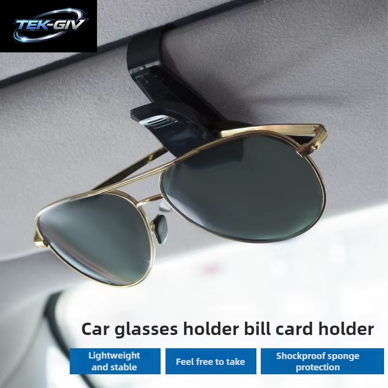 Universal Auto Sonnenblende Gläser Box Sonnenbrille Clip Karte Ticket Halter Stehen Verschluss Stift Fall Brillen Clips Auto Zubehör